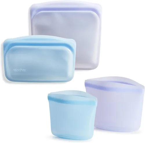 Vista 10 de Stasher Bolsas de silicona reutilizables para almacenamiento de alimentos Transparente