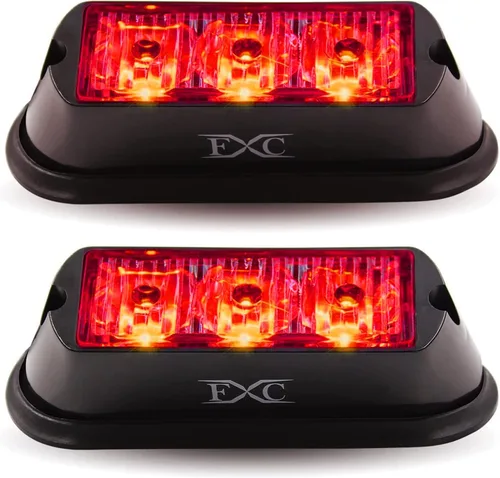 Vista 9 de Purishion - 3 Luces estroboscópicas LED de emergencia, impermeables, color ámbar, 12 diferentes intermitentes para automóvil, SUV, camioneta