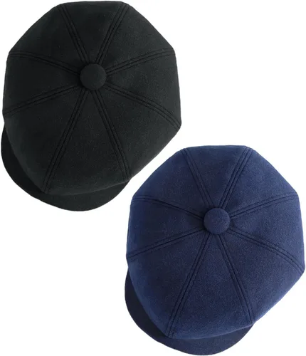 Vista 14 de Gorra de taxista Senker Fashion para hombre, gorra irlandesa clásica de 8 paneles de mezcla de lana para hombre mayor