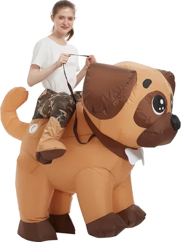 Vista 3 de Disfraces de fiesta inflables, disfraz inflable para adultos, disfraz inflable de perro, disfraces de Halloween para hombres y mujeres