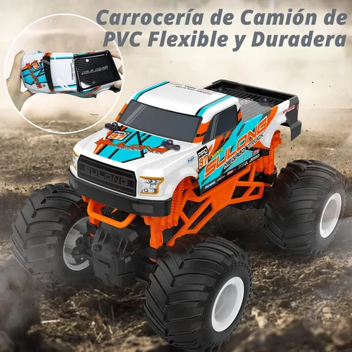 Vista 4 de Camión monstruo RC a escala 1:16 - Camión todo terreno de 2.4GHz para niños de 4 a 12 años, camión RC todoterreno de 20 Km/h, regalo de Navidad