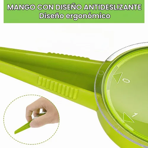 Vista 5 de Herramienta de mano dispensadora de semillas de siembra, paquete de 6 sembradoras de jardín de mano con 5 ajustes de dial, ideal para semillas