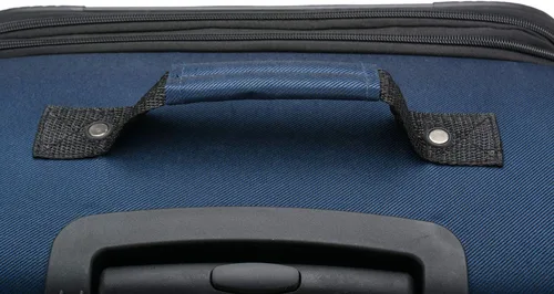 Vista 8 de U.S. Traveler Aviron Bay - Equipaje extensible con ruedas giratorias, Azul marinoflor y brillo), US08125N23