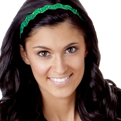 Vista 4 de Hipsy Diadema ajustable con purpurina antideslizante para mujer, paquete de 3 unidades (verde esmeralda)