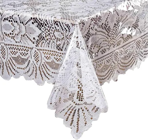 Vista 4 de Efavormart - Mantel de vinilo cuadrado transparente de 54 x 54 pulgadas, respetuoso con el medio ambiente, impermeable, para mesas de cocina