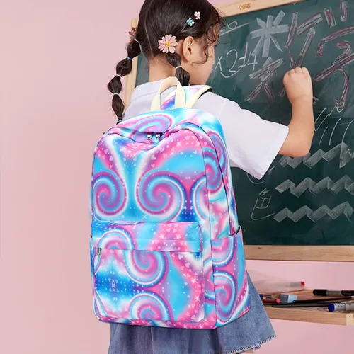 Vista 4 de CAMTOP Juego de morral y lonchera para niñas de preescolar y primaria