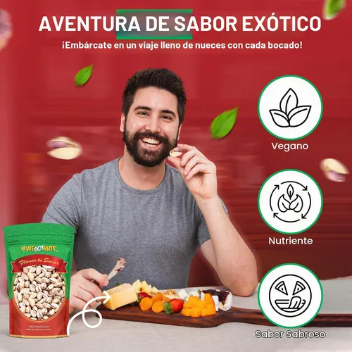 Vista 6 de We Got Nuts - Pistachos turcos antep – Pistachos tostados Kosher de calidad prémium de 2.5 libras (40 onzas), aperitivo natural y saludable de sabor