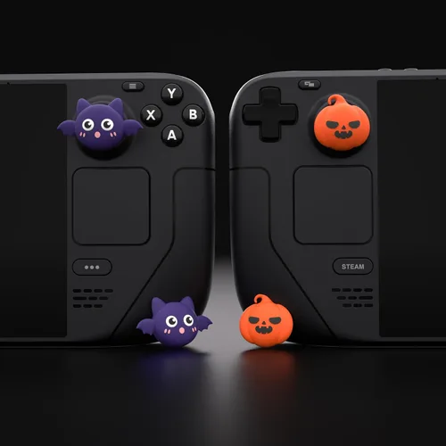 Vista 23 de PlayVital Halloween Thumb Grip Caps for Steam Deck LCD, Silicone Thumbsticks Grips Joystick Caps for Steam Deck OLED - Little Devils