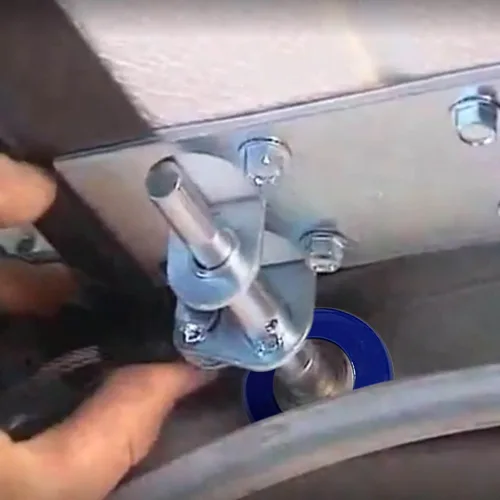 Vista 6 de Rodillo de nailon para puerta de garaje de 1.8 pulgadas, vástago de 4 pulgadas, ruedas de puerta de garaje silenciosas para reemplazo de riel de Azul
