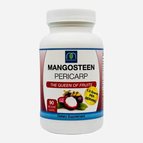 Vista 5 de Cápsulas liofilizadas de pericarpio de mangostán, 0.05 onzas por porción, 90 cápsulas vegetales por botella, ricas en xantona
