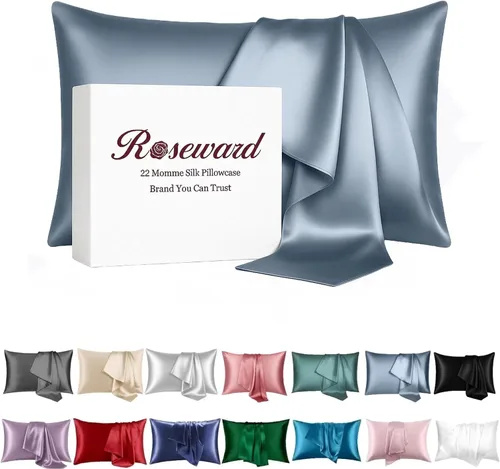 Vista 17 de Fundas de almohada de seda beige con cremallera, fabricadas en Estados Unidos, funda de almohada de seda real para piel propensa al acné