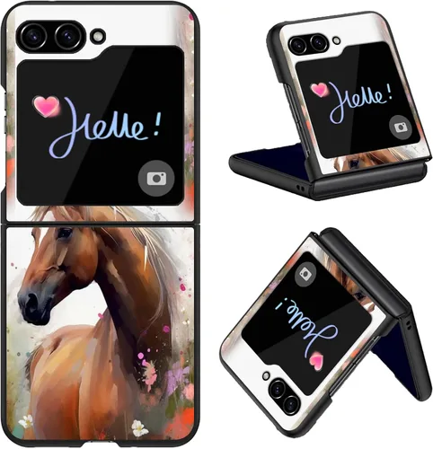 Vista 30 de Diseñada para Samsung Galaxy Z Flip 4 5G, funda rígida para teléfono de PC, a prueba de golpes y caídas, patrones de moda para una protección Gatos