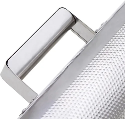 Vista 5 de Guiro con raspador, acero inoxidable Metal Guiro Shaker Latin Percusion Instrumento