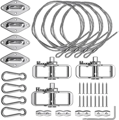 Vista 11 de E&K Sunrise - Abrazadera de anillo en D de 3 pulgadas de diámetro para toldo, accesorios de poste de vela, postes de soporte de toldo