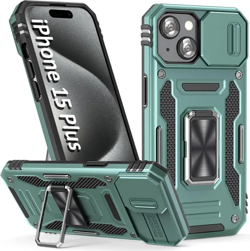 Vista 83 de Funda para iPhone 15 Pro, color verde alpino