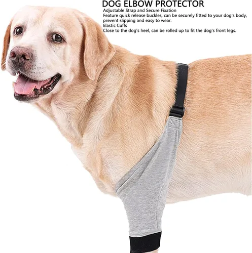 Vista 6 de Protector de codo para perro, rodillera ajustable para perros pequeños, medianos y grandes, para callos (M)