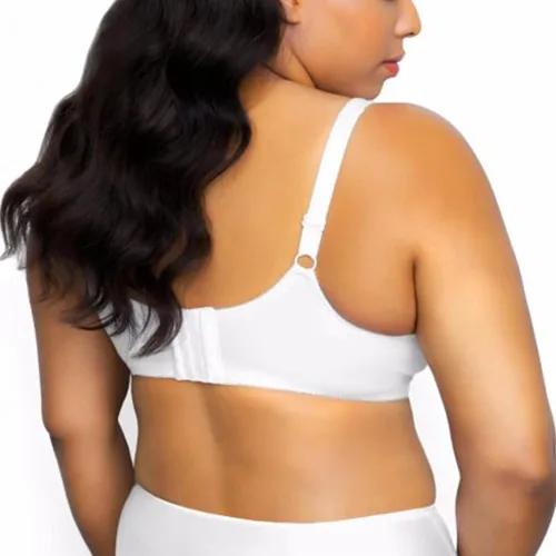 Vista 2 de Exquisite Form 5100535 Fully Cotton Soft Cup Wireless Full-Coverage Bra with Back Closure & Lace
