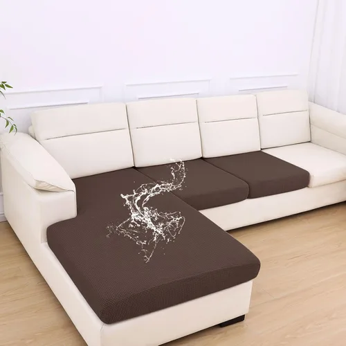 Vista 122 de Fundas impermeables para sofá seccional, fundas de cojín antideslizantes para sofá Ajuste seccional en forma de L, tela jacquard elástica, parte