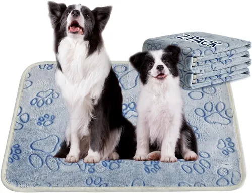 Vista 17 de Qeils Almohadillas reutilizables para cachorros, paquete de 2 almohadillas lavables para orina para perros, almohadilla antideslizante impermeable