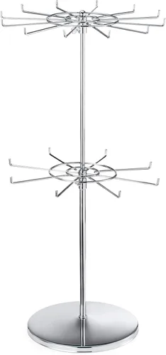 Vista 7 de Polmart - Soporte giratorio ajustable de doble altura (soporte y niveles) para encimera (negro, 2 niveles)