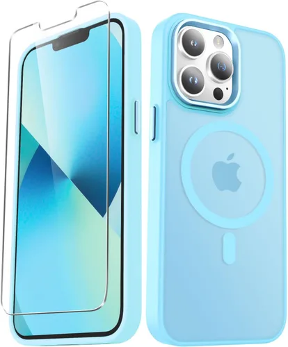 Vista 30 de YENAPOON Funda magnética mate para iPhone 11 con 1 protector de pantalla, compatible con Magsafe, translúcida esmerilada, delgada, a prueba