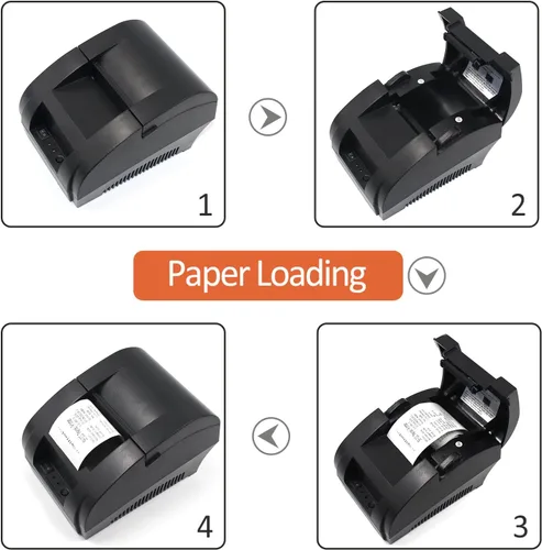 Vista 4 de symcode Impresora térmica de recibos USB de 2.283 in, impresión de alta velocidad de 3.543 in/seg, compatible con ESC/POS Print Commands Set