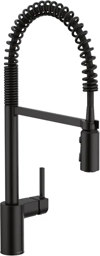 Vista 16 de Moen Align 5923BLS Grifo de cocina desplegable con resorte de una sola manija de acero inoxidable con aerosol desplegable y Power Boost, grifo