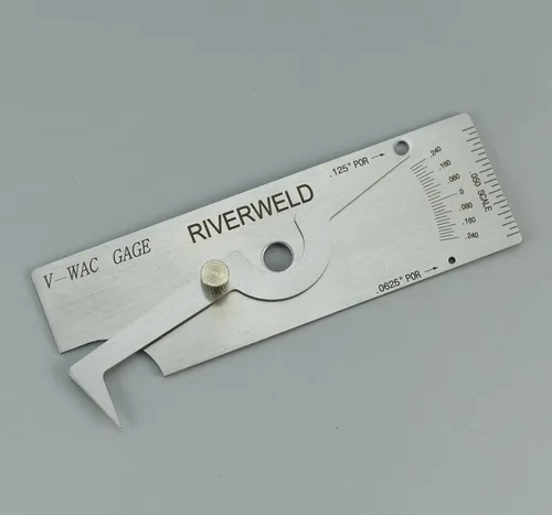 Vista 4 de RIVERWELD V-WAC Calibre de soldadura única Medidor de profundidad de hoyo Calibre de soldadura de inspección Calibradores de rosca Medidores