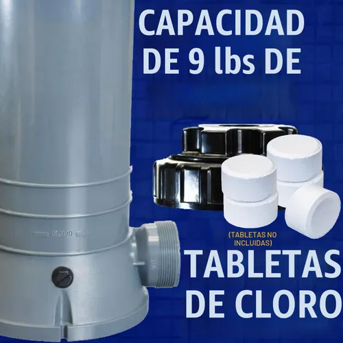 Vista 5 de Poolzilla Clorador automático - Alimentador de cloro en línea - Depósito
