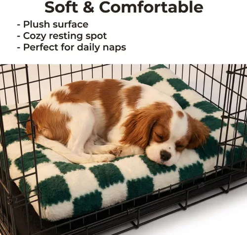 Vista 3 de Cama para perros de 30 pulgadas para perrera o jaula con parte inferior antideslizante que alivia la ansiedad de las mascotas y proporciona el sueño