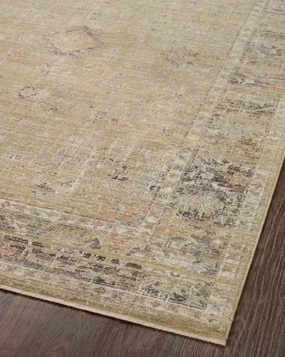 Vista 9 de Loloi Magnolia Home de Joanna Gaines, Colección Millie MIE-03 Oro/Carbón, 2 pies 3 pulgadas x 3 pies 10 pulgadas, Alfombra decorativa de 0,25