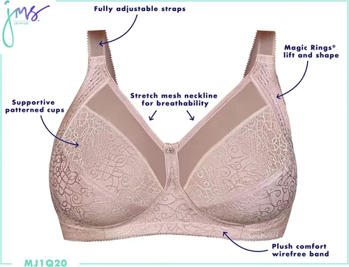 Vista 5 de JUST MY SIZE Brasier sin varillas para mujer, cómodo y moldeador de figura completa sin varillas