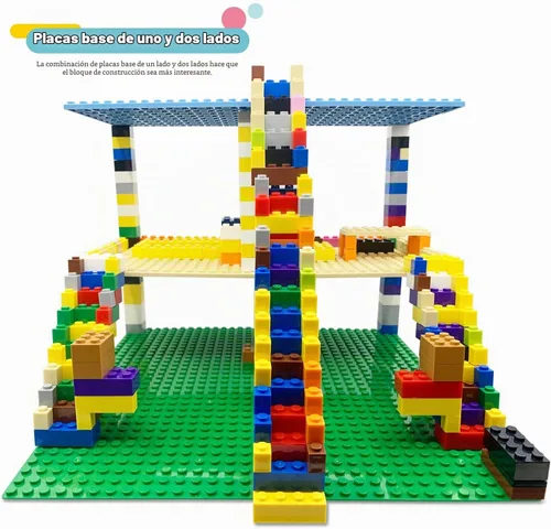 Vista 8 de Placas base clásicas compatibles con ladrillos y placas base, juego combinado de base de construcción de 10 x 10 pulgadas y 10 x 5 pulgadas, placas