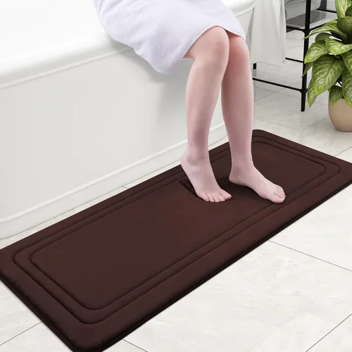 Vista 57 de Grandaily Alfombra de Baño de Espuma Viscoelástica 24x16, Ultra Suave, Antideslizante y Absorbente, Alfombras de Baño Lavables a Máquina y Secables