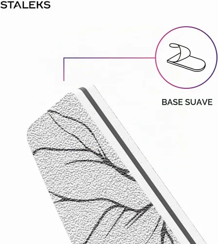 Vista 5 de STALEKS PRO Expert 40 Crescent - Lima de uñas mineral (grano 150/180, 25 piezas) – Lima profesional de doble cara para dar forma de uñas
