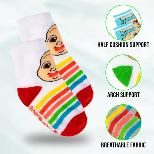 Vista 3 de Accessory Supply Cocomelon Socks 10 Pack Baby Socks and Toddler Socks 2T-5T Cocomelon socks for Toddler Boys