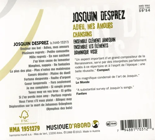 Vista 2 de Josquin des Prez Chansons