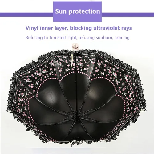 Vista 4 de ACGrade Parasol sombrilla de encaje sombrilla de encaje sombrilla de sol sombrilla para caminar paraguas para mujer sombrilla de sol para mujer