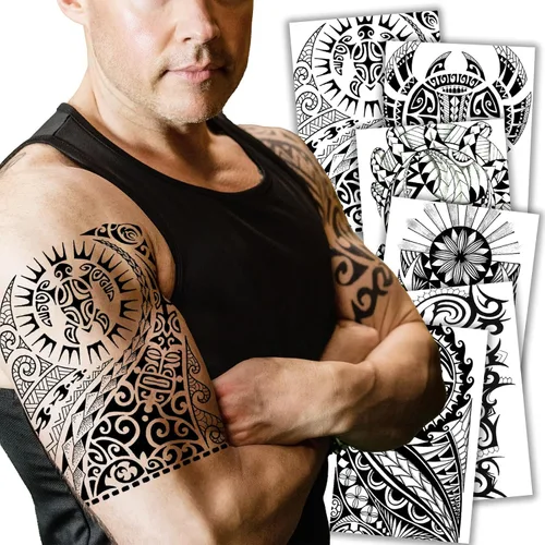 Vista 12 de Kotbs 6 hojas de tatuajes temporales realistas de animales realistas para hombres y mujeres, calcomanías de tatuaje impermeables para adolescentes