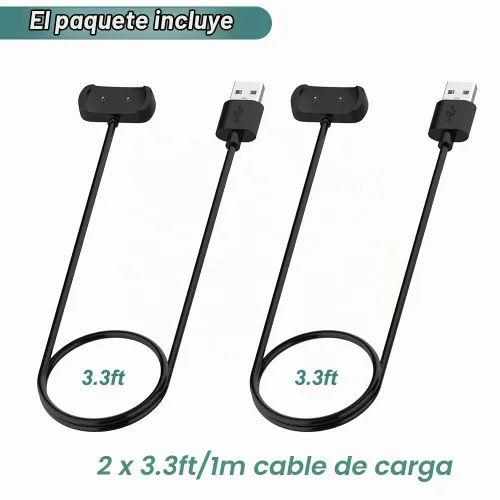 Vista 7 de Kissmart Cargador para Amazfit T-Rex Pro, Bip 5, Bip 3, Bip U Pro, GTS 4 Mini, GTS 2, GTS 2e, GTS 2, GTR 2, GTR 2e, GTR mini, cable de carga