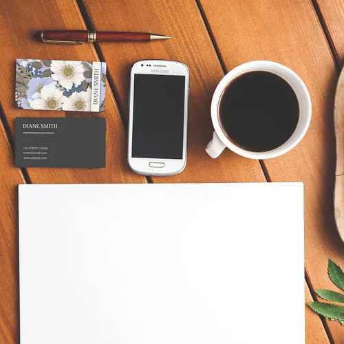 Vista 3 de Tarjetas de visita personalizadas: impresión de tarjetas de identificación profesional personalizada adecuada para mujeres (estilo 3)