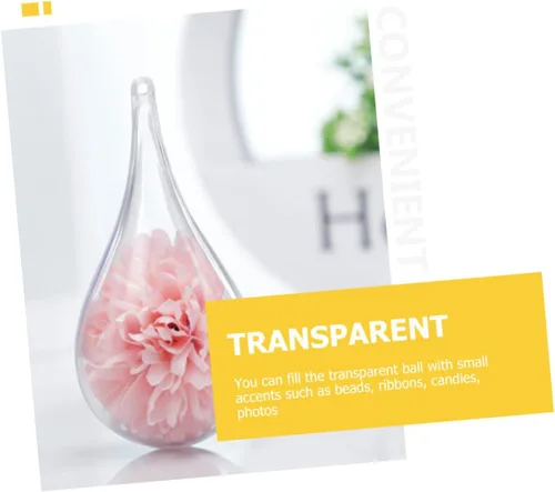Vista 7 de BESTOYARD Decoración navideña, 32 bolas de adorno transparentes, adornos transparentes, adornos de árbol, adornos de plástico transparente, adornos