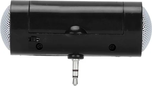 Vista 3 de Altavoz portátil, 0.138 in Jack estéreo alimentado por batería, altavoz inalámbrico enchufable, mini altavoz portátil para teléfonos móviles