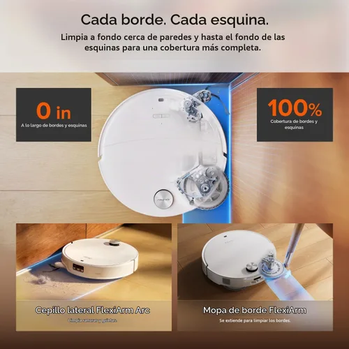 Vista 7 de roborock 2026 New Qrevo Edge 3 Pro Robot Vacuum and Mop, 36000 Pa Suction White
