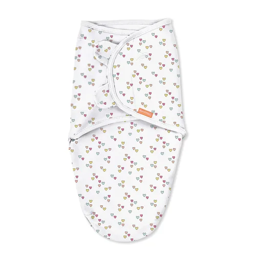 Vista 5 de SwaddleMe Manta original – Tamaño pequeño/mediano, 0-3 meses, paquete de 3 (corazones de bebé), fácil de usar, mantiene al bebé cómodo y seguro