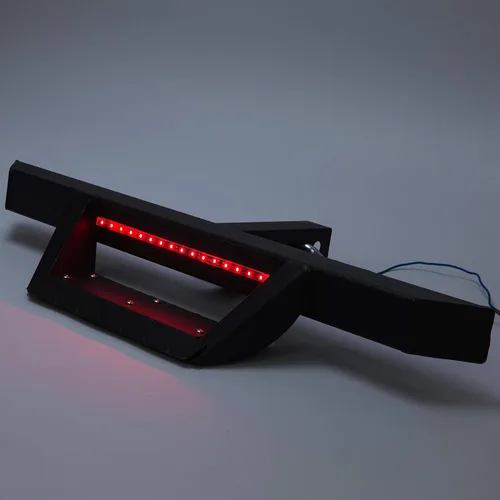 Vista 3 de KUAFU Enganche Universal con Luz de Freno LED Compatible con Receptor de 2 Pulgadas, Barra de Paso Trasero con Protector de Parachoques