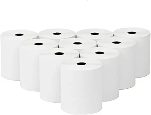 Vista 4 de Rollos de papel para impresora térmica de recibos 3 1/8 [80mm] [8 cm x 70 m] - 1 rollo