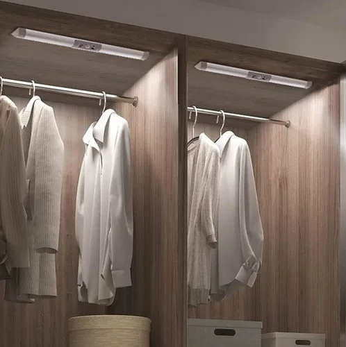 Vista 8 de Joyzy Luces de armario automáticas con sensor de movimiento y diseño de protección ocular, iluminación de armario LED recargable con batería, luz