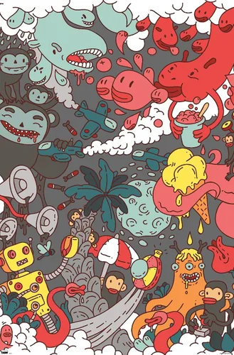 Vista 11 de Trends International Party Pooper - Póster de pared, 22.4 pulgadas de largo x 14.7 pulgadas, versión enmarcada en madera de granero Versión
