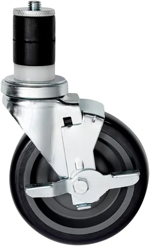 Vista 7 de Restaurantware -Kitchen Tek Ruedas de mesa de 5 pulgadas, 4 ruedas de equipo de restaurante de alta resistencia - giratorias, capacidad de 1200